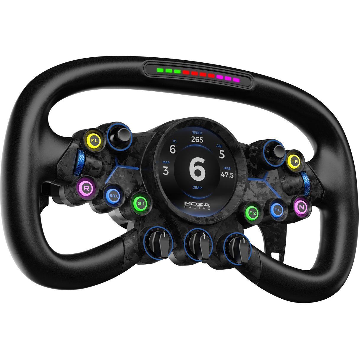 Moza vision gs styr add-on (sort carbon)