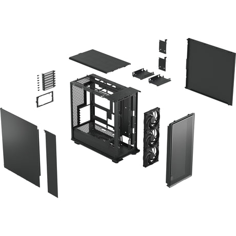 Fractal design epoch xl solid midi tower behuizing (zwart | 2x usb-a | 1x usb-c)