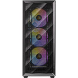 Antec ax85 argb midi tårnhus (sort | 2x usb-a | hærdet glas)