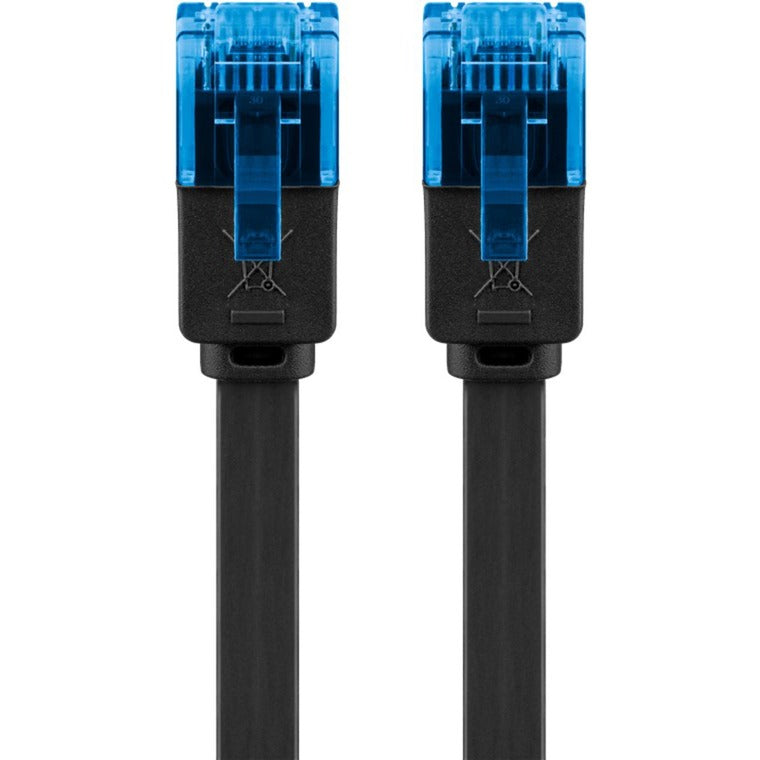 Goobay cat 6a u utp fladkabel (sort, 20 meter)
