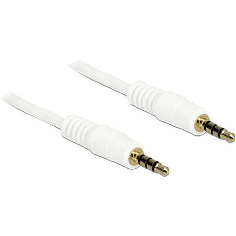 Delock 3,5 mm hankabel > 3,5 mm hankabel (hvid, 5 meter)