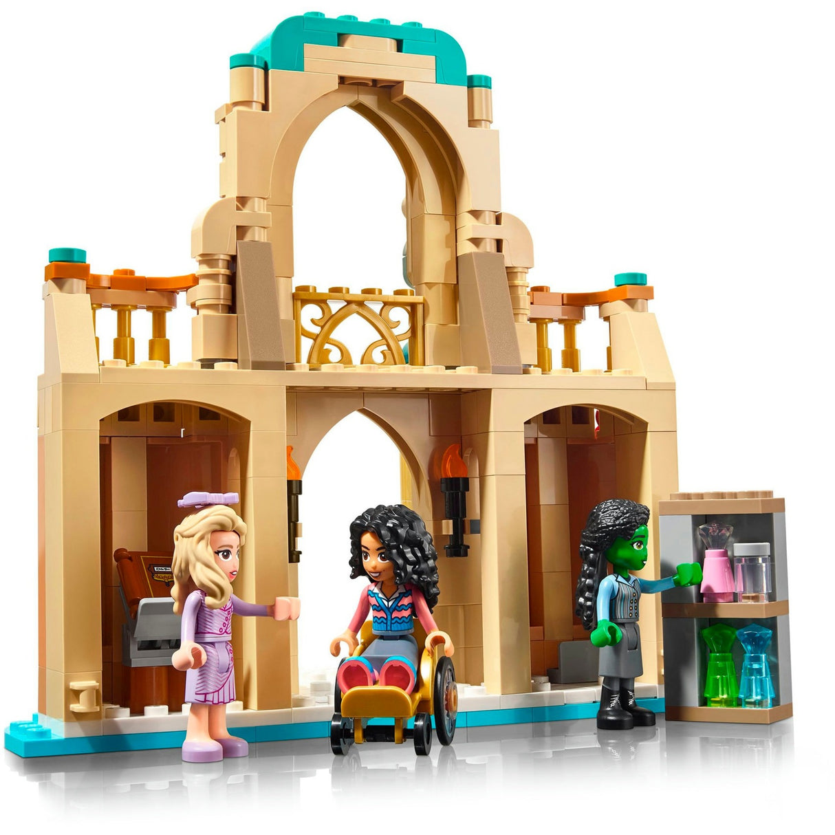 Lego wicked - glinda, elphaba og nessarose på shiz university byggelegetøj (75681)