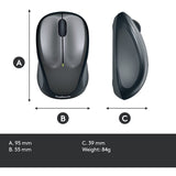 Logitech trådløs mus m235 (sort grå, nano-modtager)
