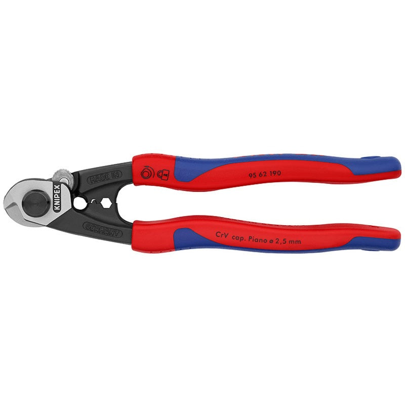 Knipex ståltrådsaks med monteringskrog 95 62 190 skæretang (blå)