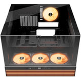 Vær stille! lys base 600 lx midi tårnhus (sort | 2x USB-A | 1x USB-C | RGB | vindue)