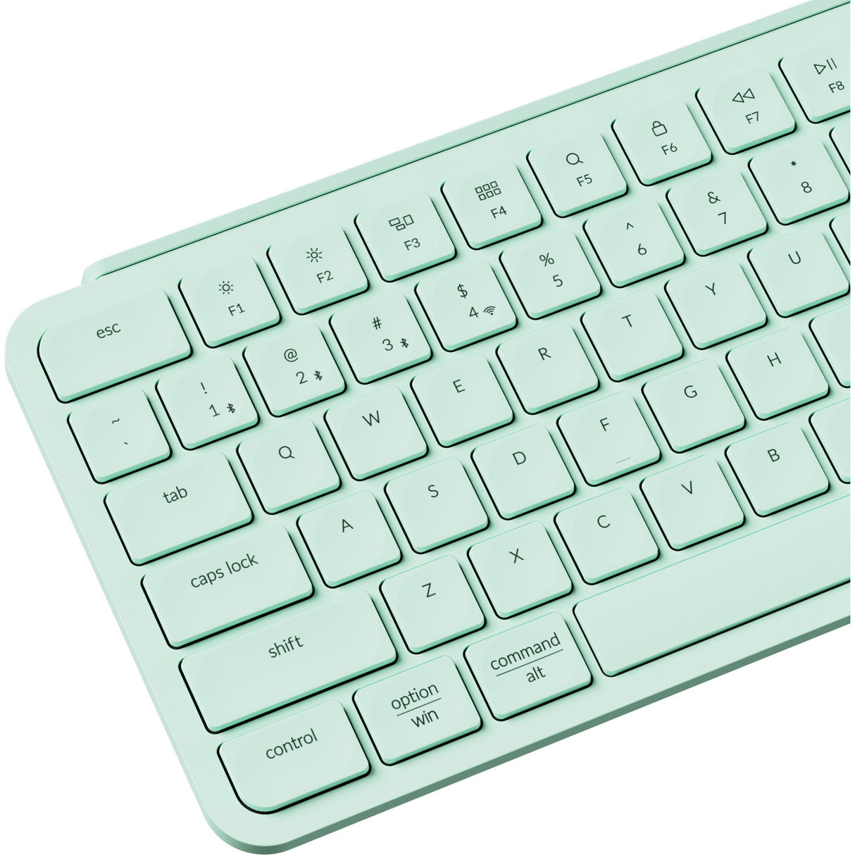 Keychron b6 pro-k7 tastatur (mint, us layout (qwerty), saksekontakter, 100%, abs, 2,4 ghz | bluetooth 5,2 | usb-c)
