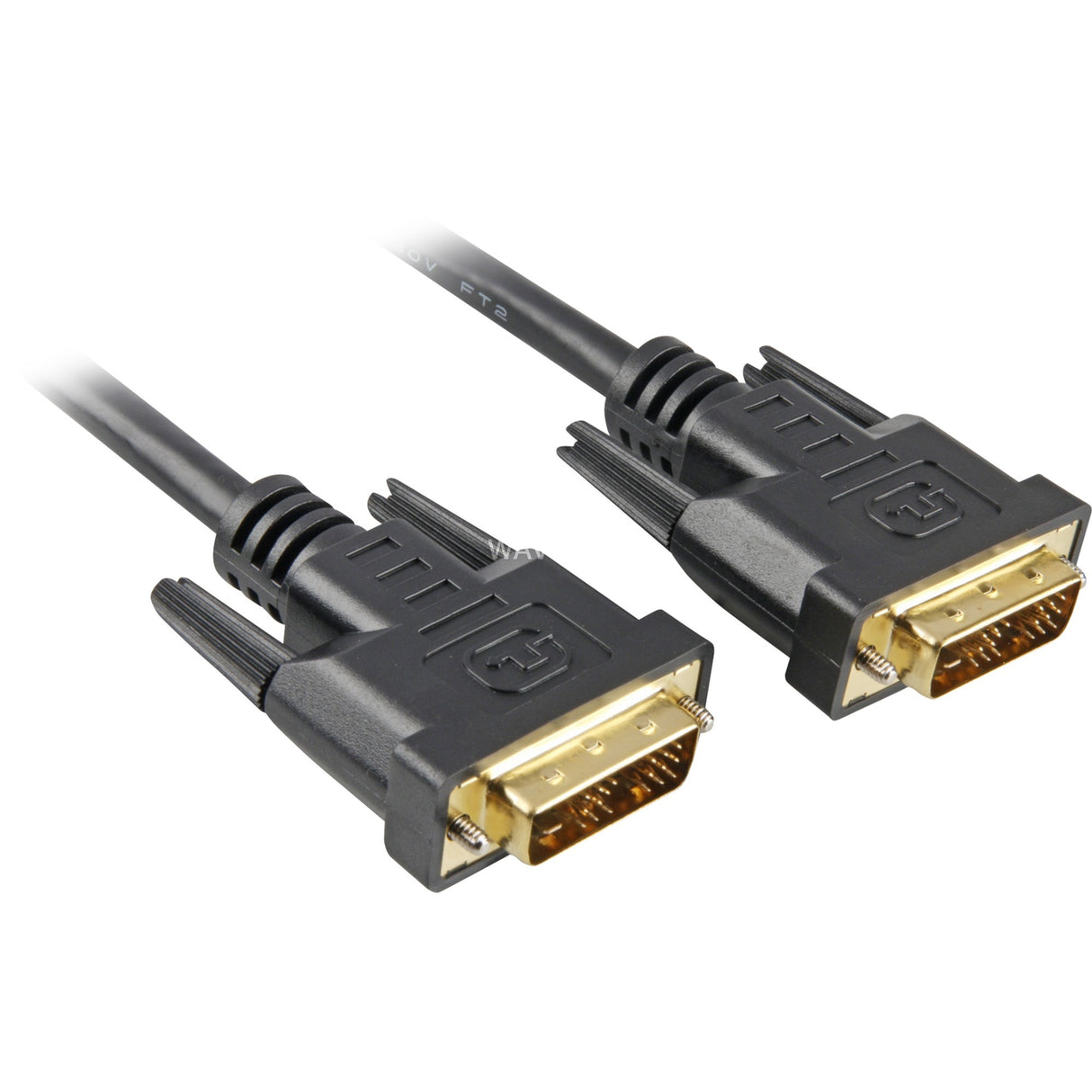Sharkoon DVI-D kabel (sort, 1 meter)