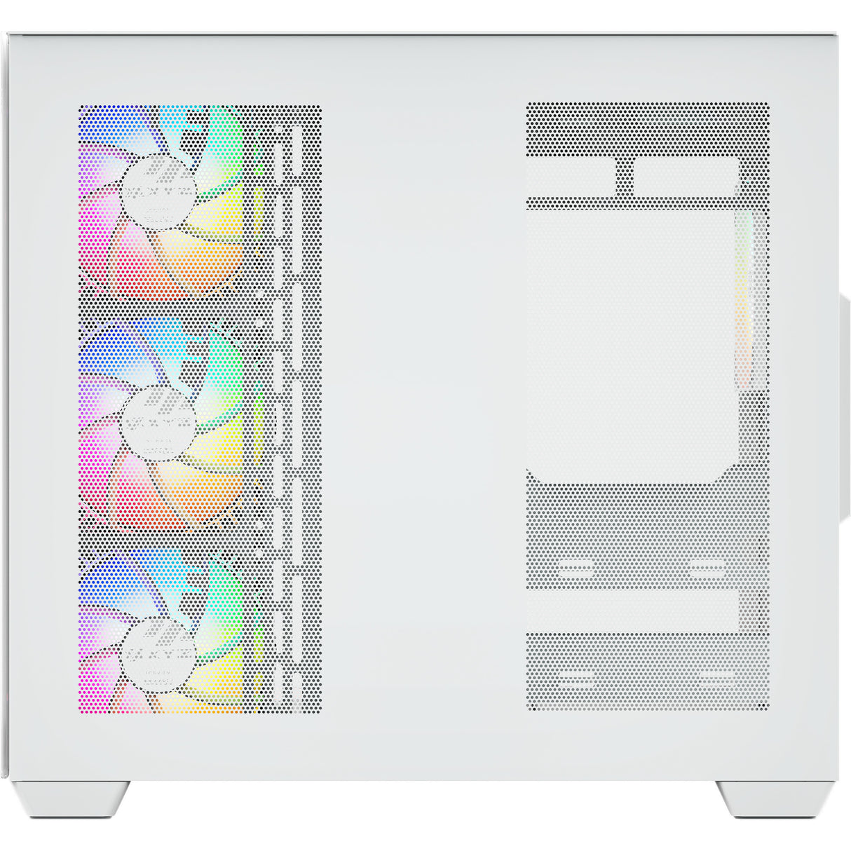 Xyz pc gear tesseract x midi tårnhus (hvid | 2x USB-A | 1x USB-C | hærdet glas)