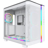 Montech king 95 pro midi tårnhus (hvid | 2x USB-A | 1x USB-C | RGB | hærdet glas)