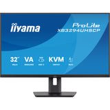 Iiyama Prolite xb3294uhscp-b1 31.5 4k uhd-skærm (sort, 2x hdmi, skærmport, 2x usb-a, 3x usb-c)