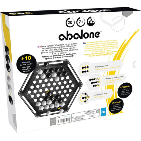 Asmodee abalone brætspil (fransk hollandsk, 2 spillere, 20 minutter, fra 7 år)