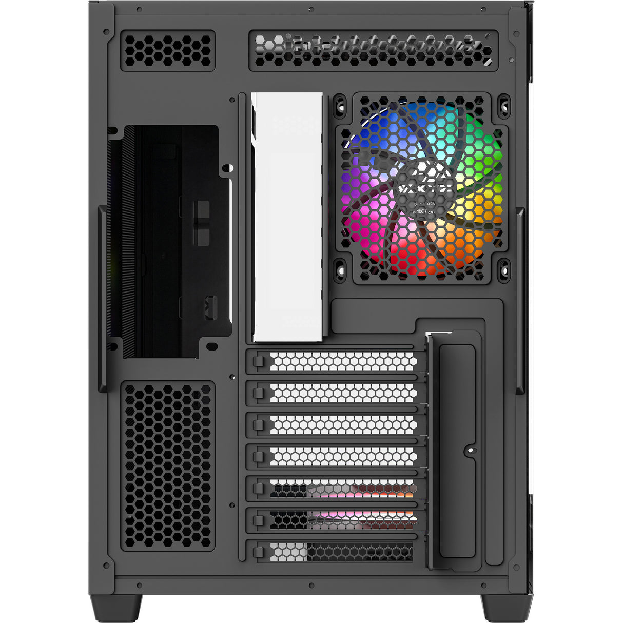 Xyz pc gear tesseract x midi tårnhus (sort | 2x USB-A | 1x USB-C | hærdet glas)
