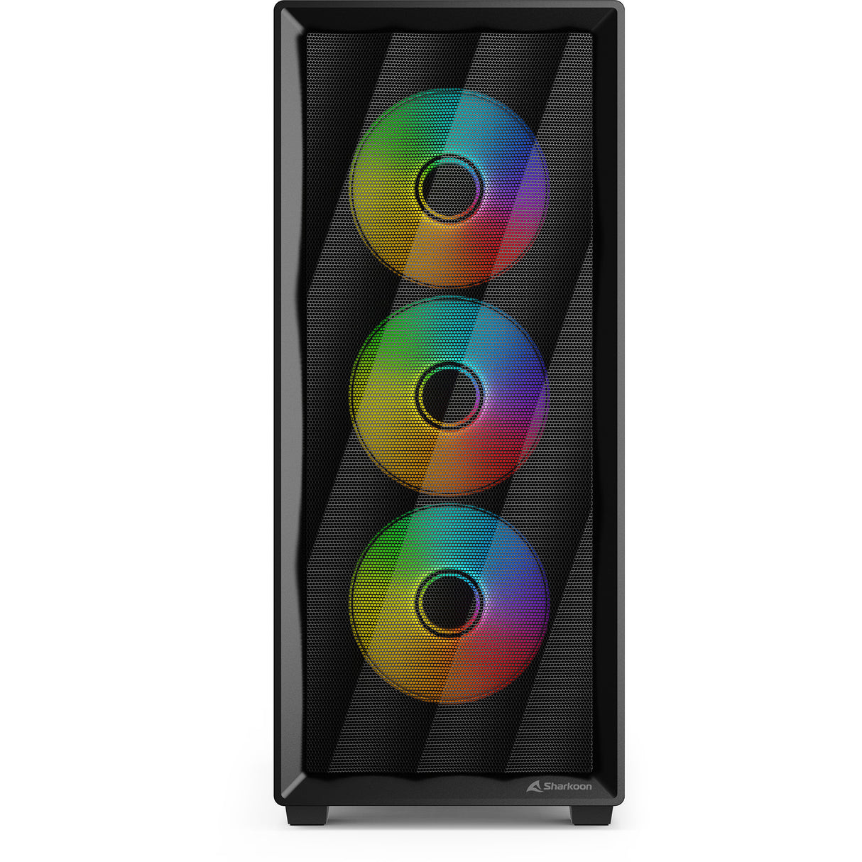 Sharkoon VK4 ARGB Midi Tower-hus (sort | 2x USB-A | RGB | hærdet glas)