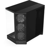 Nzxt h9 flow rgb midi tårnhus (sort (mat) | 2x usb-a | 1x usb-c | rgb | hærdet glas)