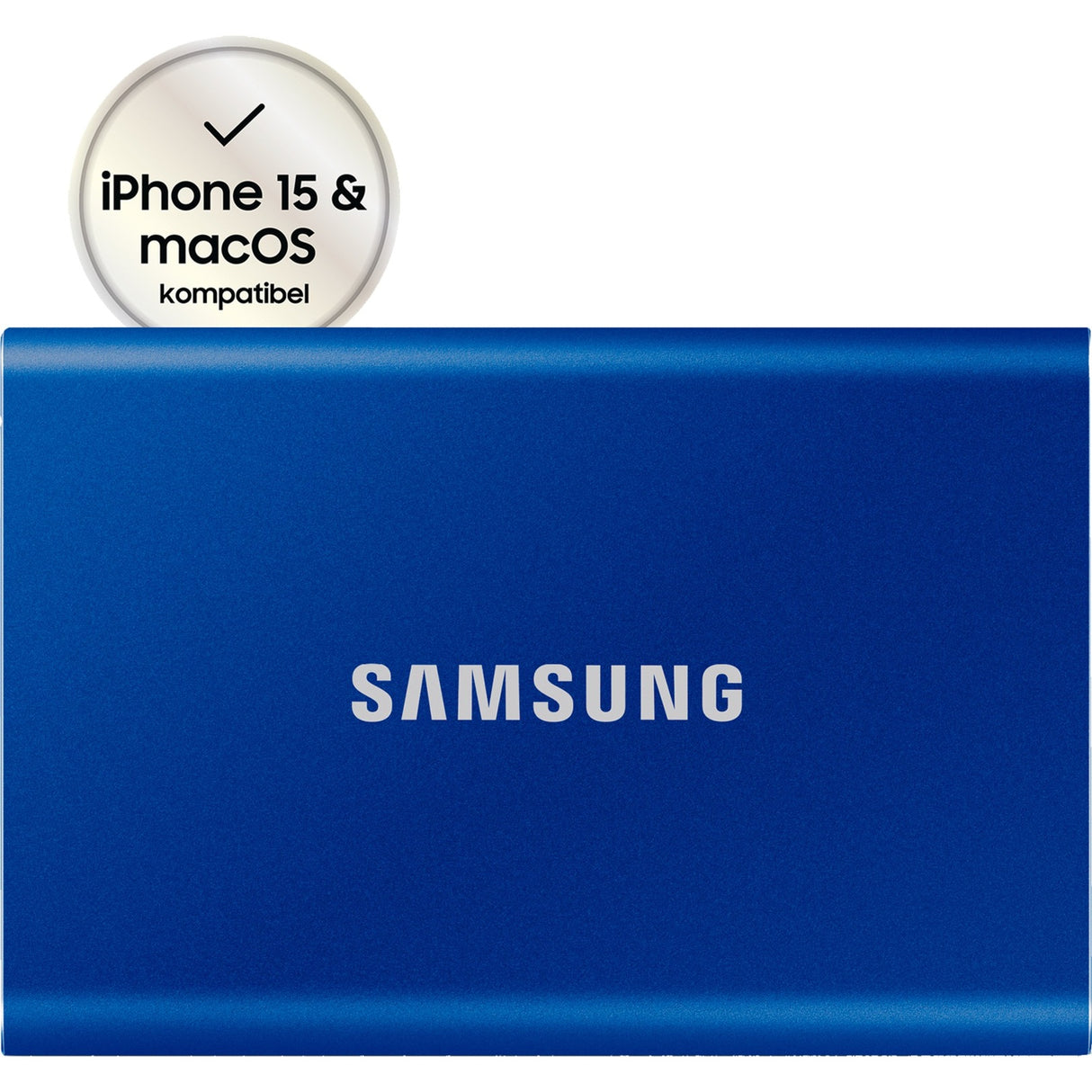 Samsung bærbar t7, 2 TB ekstern SSD (blå, mu-pc2t0h ww, USB-A 3.2 (10 Gbit s))