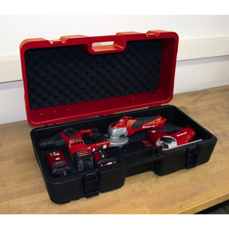 Einhell etui e-box l70 35 - til universal opbevaring - max. bæreevne: 50 kg - blødt skumbetræk - stænksikkert design - ergonomisk håndtag