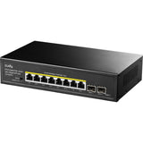 Cudy 8-gbe poe+ switch med 2 uplink sfp (sort)