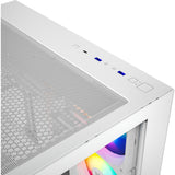 Xyz pc gear tesseract x midi tårnhus (hvid | 2x USB-A | 1x USB-C | hærdet glas)