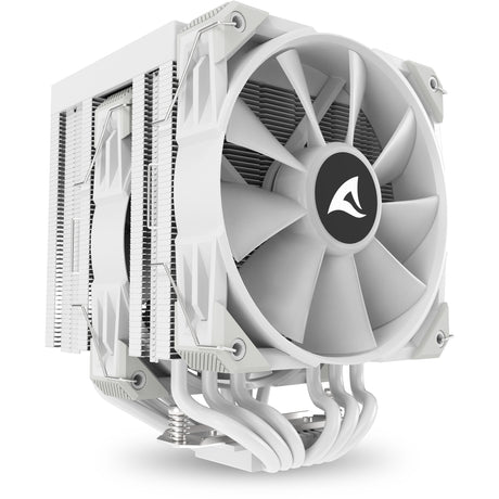 Sharkoon a60 rgb cpu køler (hvid, 4-benet pwm blæserstik)