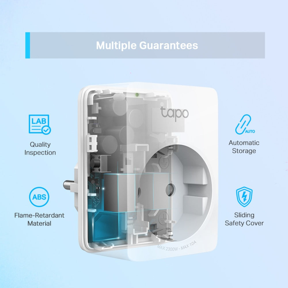 Tp-Link Tapo P100 Mini Smart WiFi-stik (4-pak) Switch-stik (hvid, 4-pak)