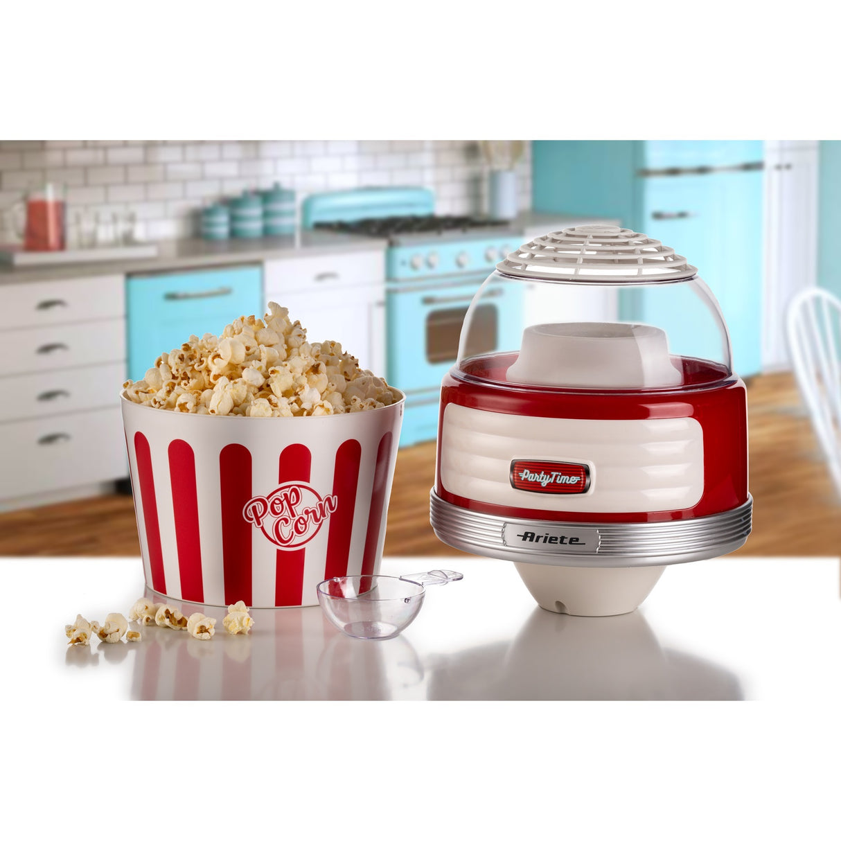 Ariete Party Time Pop Corn XL Machine 2957 00 popcornmaskine (rød hvid)