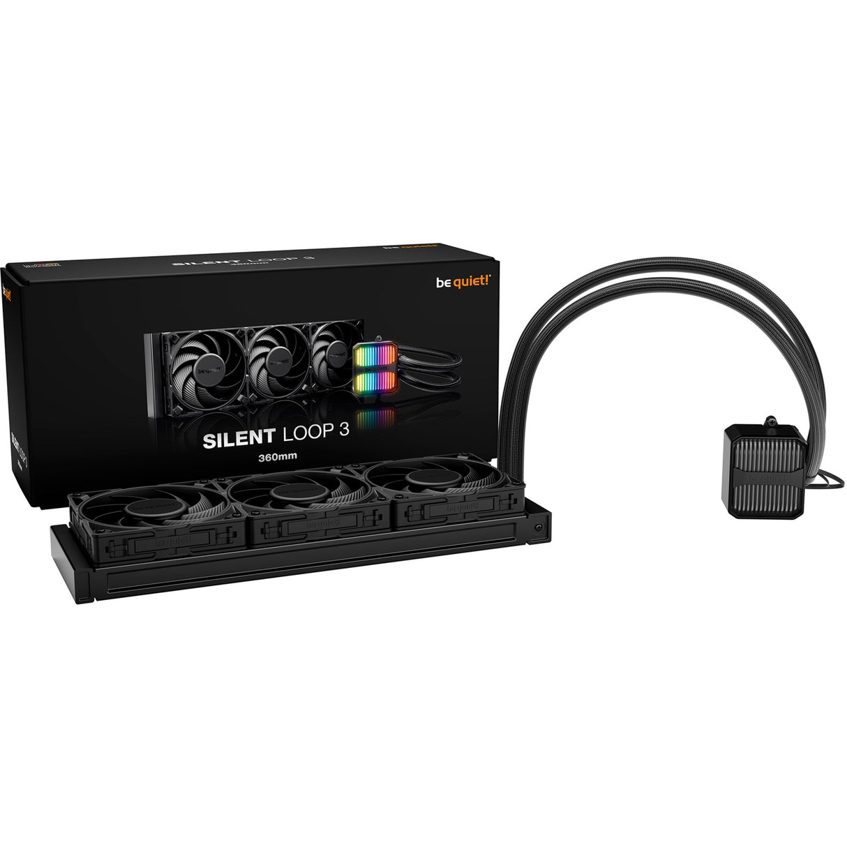 Vær stille! silent loop 3 360 vandkøling (sort, 4-benet PWM)