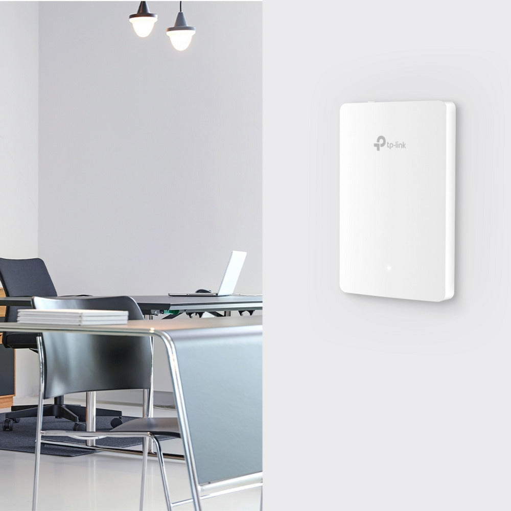 Tp-link omada eap615-wall ax1800 vægplade wifi 6 adgangspunkt (hvid, poe)