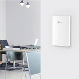 Tp-link omada eap615-wall ax1800 vægplade wifi 6 adgangspunkt (hvid, poe)