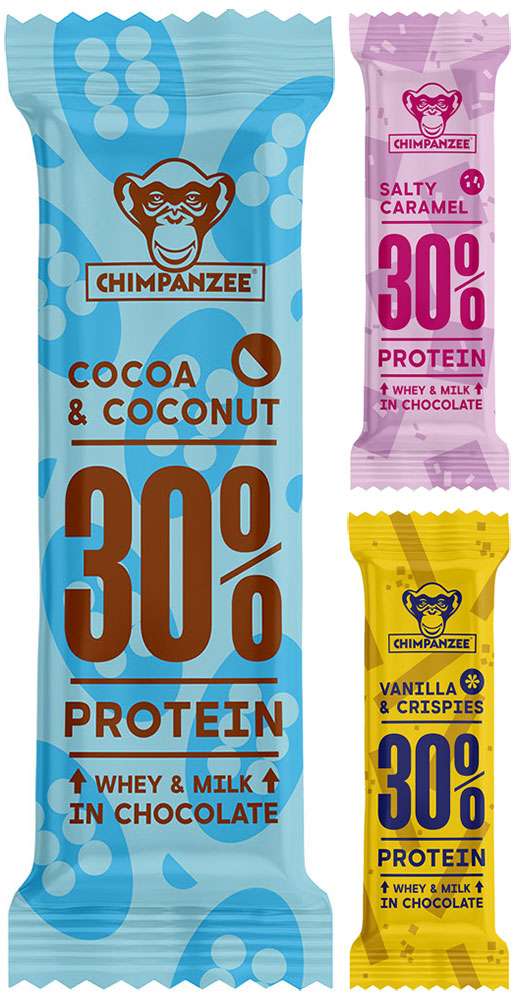 Chimpanseproteinbar 30% 20x50g æske