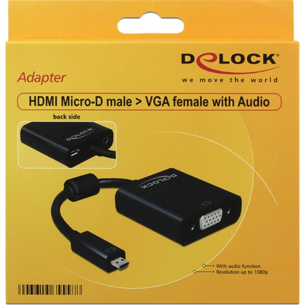 Delock micro HDMI til VGA adapter (sort, 0,17 meter)