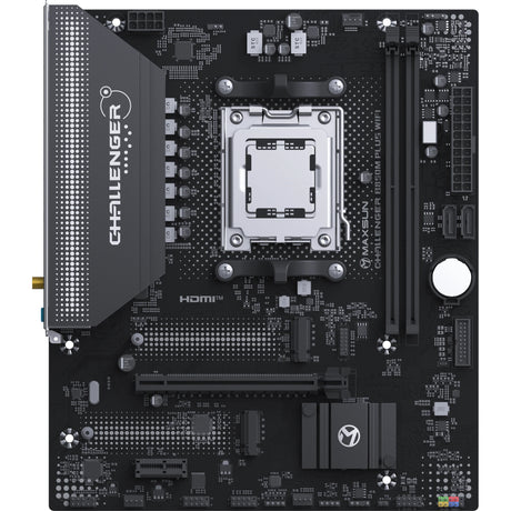 Maxsun MS-Challenger B850M Plus WiFi Socket AM5 bundkort (sort, RAID, GB-LAN, WLAN, BT, Lyd, µATX)