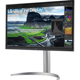LG Ultrafine 27UQ850V-W 27 4K UHD-skærm (hvidsølv, 2x HDMI, skærmport, 2x USB-A, USB-B, USB-C)