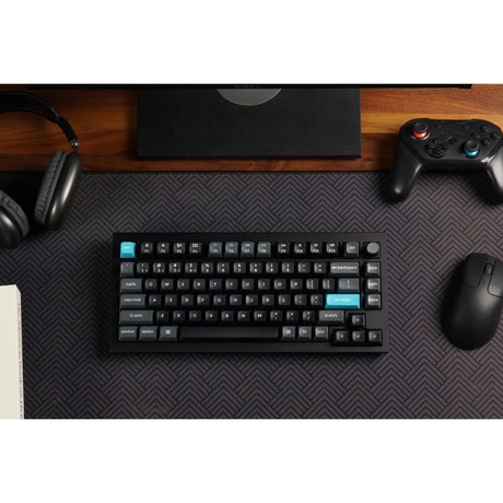 Keychron q1 ultra-m4 8k trådløst brugerdefineret mekanisk tastatur (sort, us-layout (qwerty), silk pom banan, 75%, rgb, hot swap, 8k, 2,4 ghz | bluetooth 5.2 | usb-c)