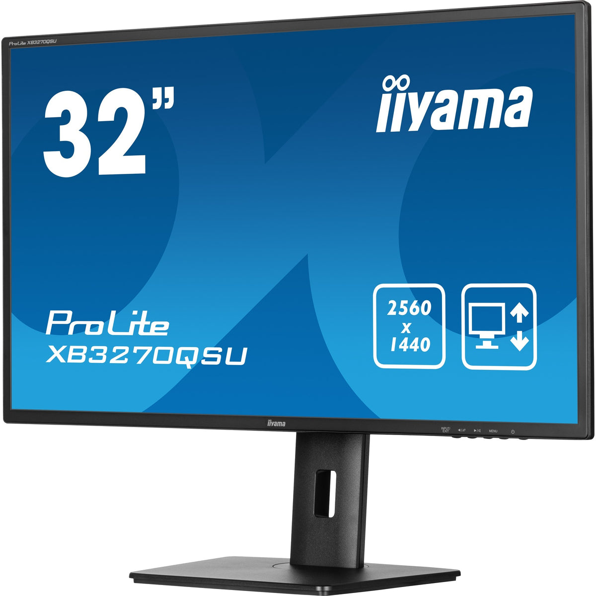 Iiyama prolite xb3270qsu-b1 31.5 skærm (sort, HDMI, skærmport, 3x USB-A, USB-B)