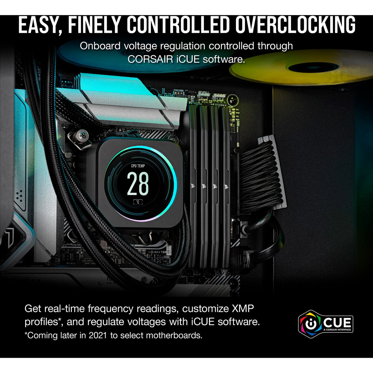 Corsair vengeance 32 gb ddr5-6400 (2x 16 gb) arbejdshukommelse (zwart, cmk32gx5m2b6400c32, xmp)