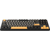 Helloganss HS87t GG01, tastatur (hvidt, amerikansk layout, gateron gul, TKL, RGB LED'er, PBT doubleshot keycaps, hot swap, 2,4 GHz Bluetooth USB-C)