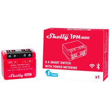 Shelly plus 13.00 mini gen3 relæ (rød sort, wifi)