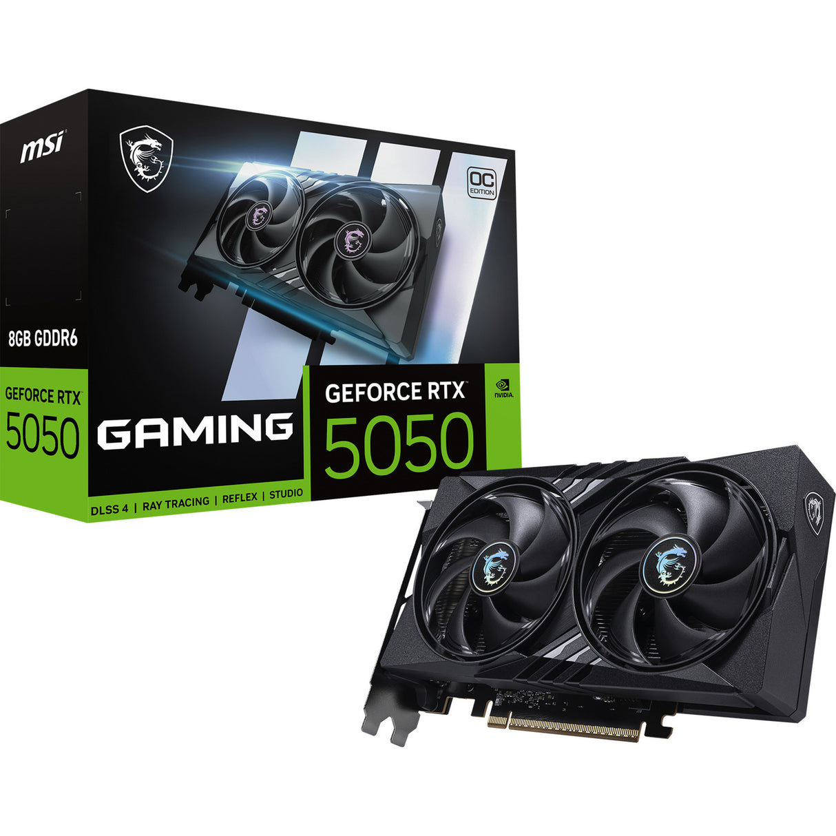 Msi Geforce RTX 5050 8G Gaming OC grafikkort (3x skærmport, 1x HDMI)