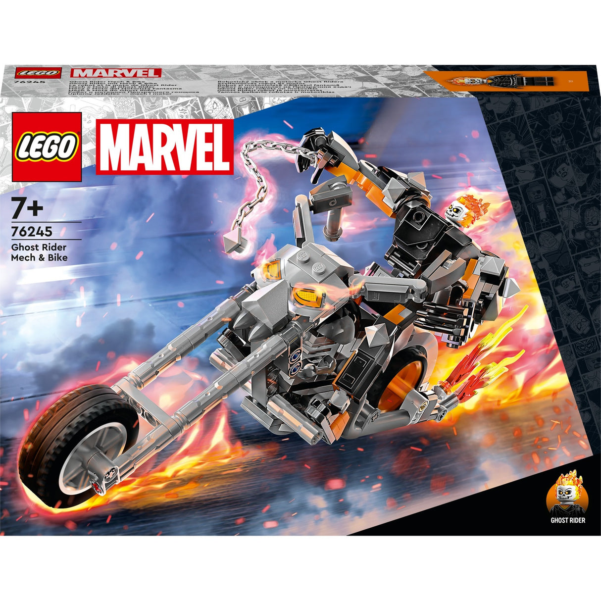 Lego marvel - ghost rider mech motorcykel byggelegetøj (76245)