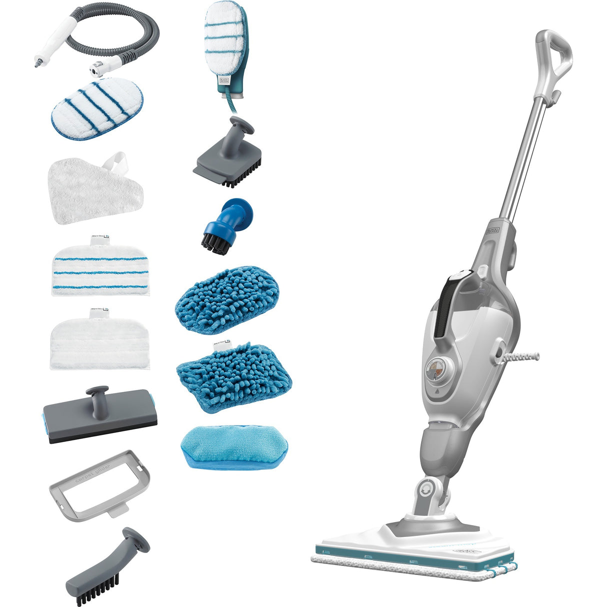 Black+decker bhsm1615dsg damprenser (sølv hvid)