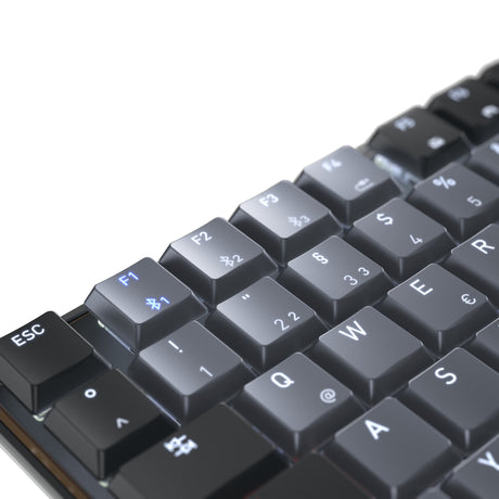 Cherry kw 550 mx lp, tastatur (sort, us-layout, mx lavprofil 2.0 elfenben, 96%, hvid led, pbt-taster)