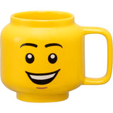 Lego - keramisk krus hoved glad dreng 255 ml - fajance - gul