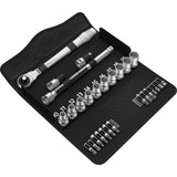 Wera 8100 sc 7 zyklop metal skraldesæt med gennemskydningsfirkant 1 2 drivværktøjssæt (28 stk.)