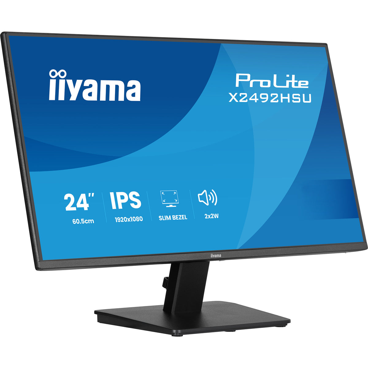 Iiyama prolite x2492hsu-b1 24 skærm (sort (mat), HDMI, skærmport, 2x USB-A)