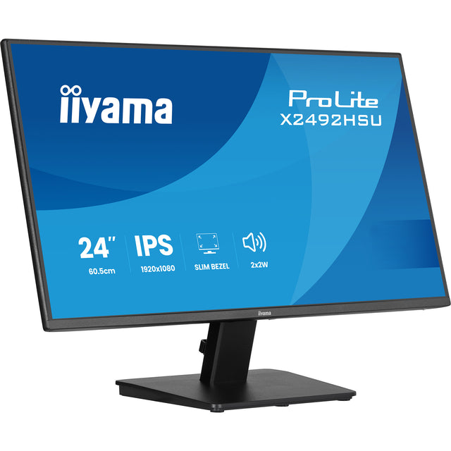 Iiyama prolite x2492hsu-b1 24 skærm (sort (mat), HDMI, skærmport, 2x USB-A)