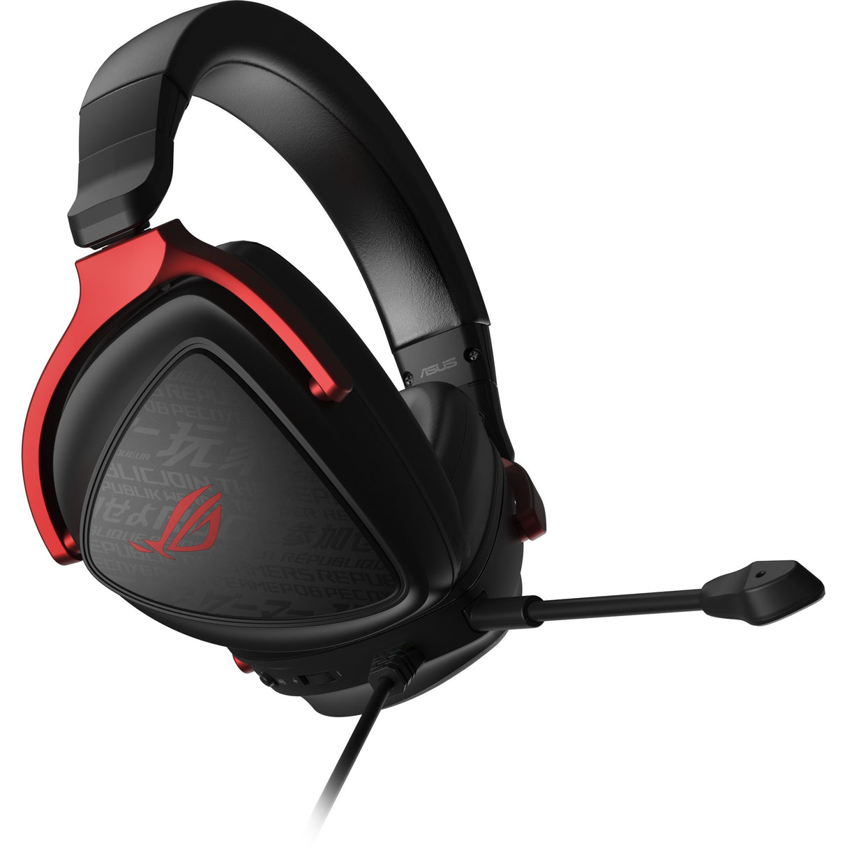 Asus rog delta s core over-ear gaming headset (sort rød, pc, playstation 4, playstation 5, xbox one, xbox series x|s, nintendo switch)