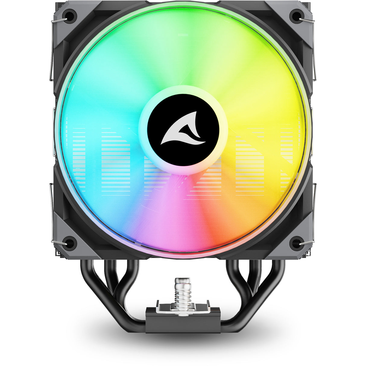 Sharkoon a50 rgb cpu køler (sort, 4-benet pwm blæserstik)