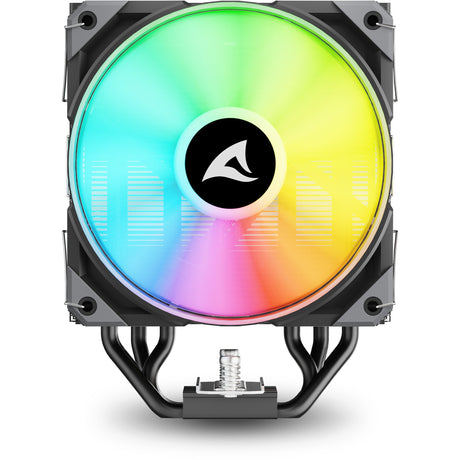 Sharkoon a50 rgb cpu køler (sort, 4-benet pwm blæserstik)