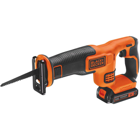 Black+decker 18v frem- og tilbagegående sav - 1x2,5ah, 1a oplader - bdcr18e1-qw