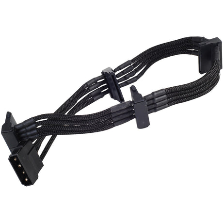 Silverstone-adapter 4-benet molex > 4x 15-benet sata (sort, pp07-btsb)